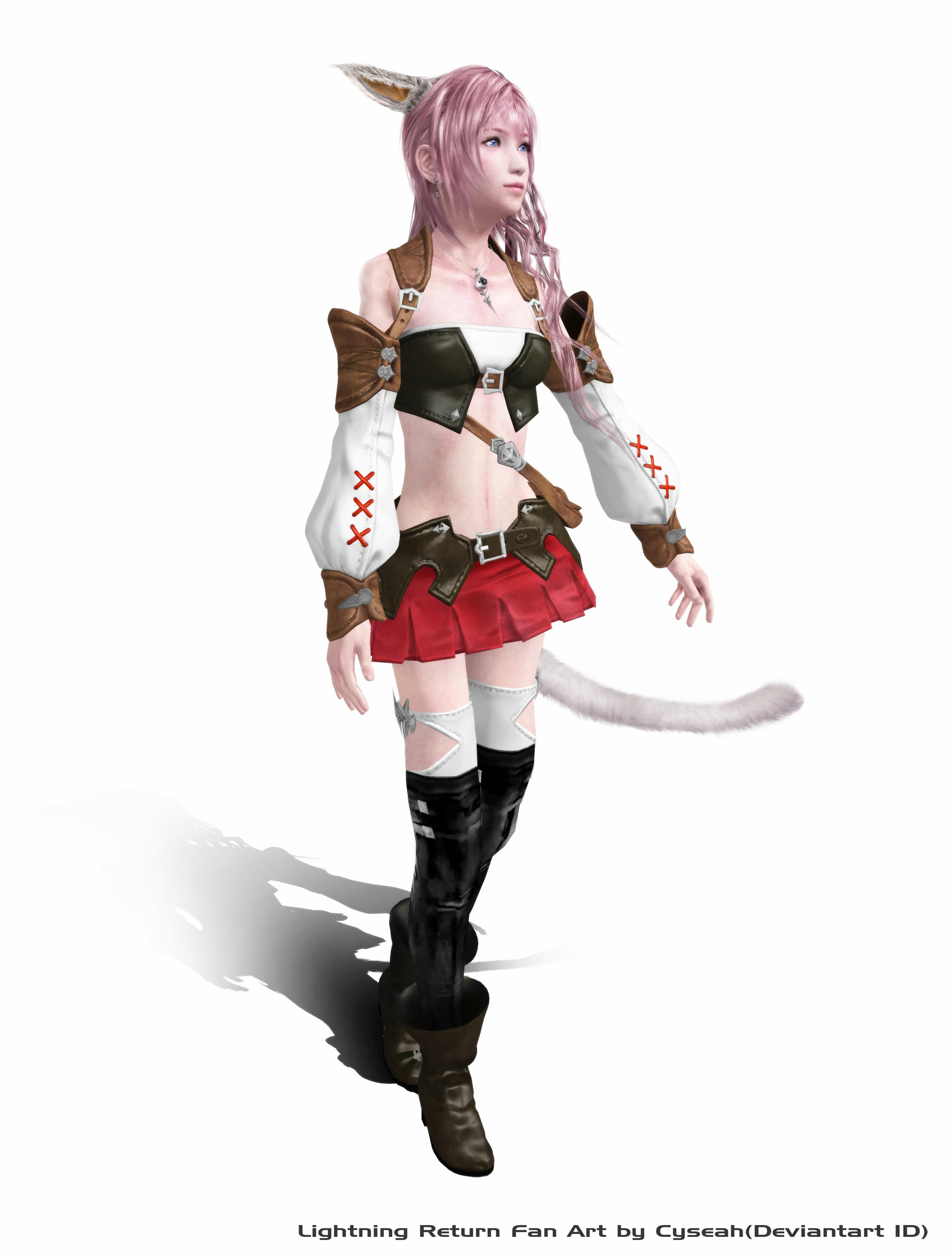 So I put Serah's cute and adorable face. 