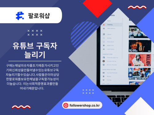 유튜브 구독자 늘리기