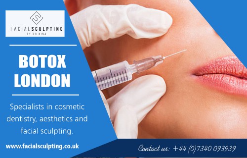 Botox in London clinic offering wrinkle and sweating treatments at https://www.facialsculpting.co.uk/aesthetics/botox/

Find Us: https://goo.gl/maps/CJDb9dJTYUs

Our Service:
botox London
botox in London
botox near me
botox specialist London
best botox london

A plastic surgery treatment called Botox. The procedure is an effective way to get rid of wrinkles and lines on the face. Wrinkling caused by environmental conditions, stress, and age responds excellently to the treatment. If you have wrinkles around the mouth, forehead, between your eyes, or at the base of your nose, botox in London can give you a more youthful appearance.

Contact us: Facial Sculpting Limited - Chelsea Private Clinic
The Courtyard 250 Kings Road London SW3 5UE
Call:	+44 07340093939
Mail :  info@facialsculpting.co.uk

Social:
https://botoxinlondon.hatenablog.com/
https://padlet.com/botoxinlondon
http://botoxspecialistlondon.angelfire.com/
http://all4webs.com/botoxnearme/
http://www.alternion.com/users/BotoxInLondon/