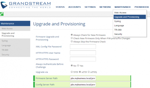 Grandstream IP Phone Upgrade and Provisioning