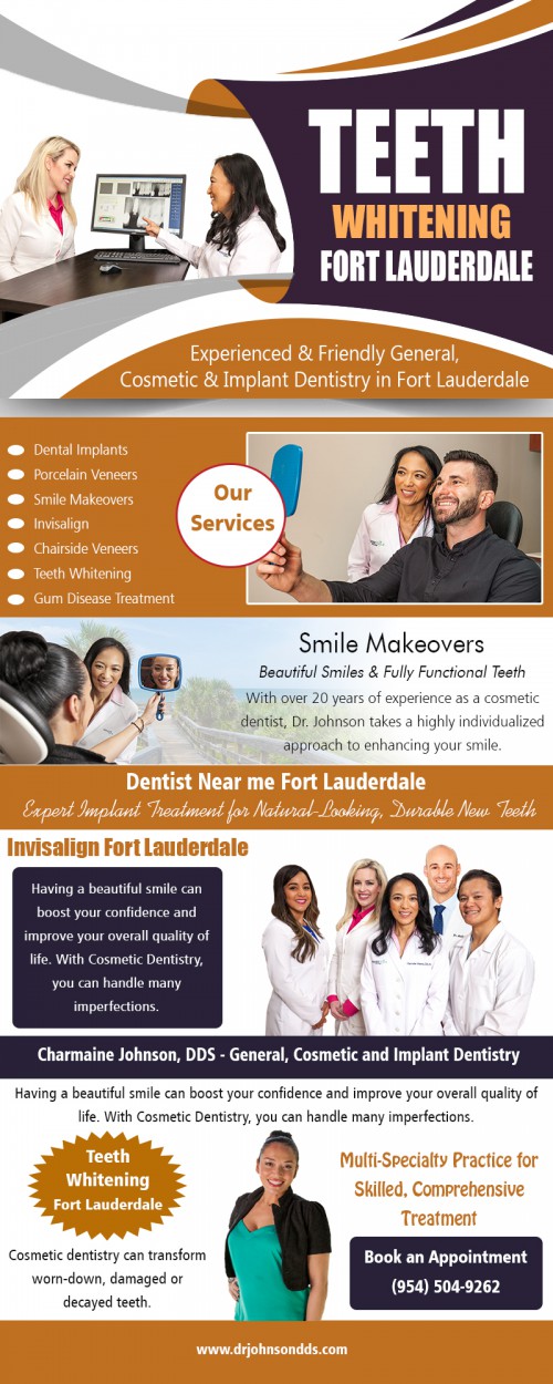 Dental hospital with the highly experienced dentist in Fort Lauderdale at https://drjohnsondds.com/

Fined here: https://goo.gl/maps/5MULxavaUpL2

Service:
dentist fort lauderdale
dentist near me fort lauderdale	
dental clinic
dental implants fort lauderdale

If you are looking for the best oral care, then you should take into consideration the facilities that these places offer. The problem is that many sites have excellent facilities but the dental experts there may not be experienced, while there is the best dental hospital where you have an excellent dentist in Fort Lauderdale who gives you best services on your regular dental check-ups. 

Social:
https://www.facebook.com/premiersmilecenter/
https://www.linkedin.com/in/charmaine-johnson-dds-45b40295
https://plus.google.com/+PremierSmileCenterFortLauderdale
https://twitter.com/premiersmilectr
https://www.youtube.com/channel/UCurZBa2f6LD6Ke7pm71jrsA/videos

Contact us:
Premier Smile Center
2717 E Oakland Park Blvd #100, Fort Lauderdale, FL 33306
Phone Number:	(954) 504 9262
Email Address :	prpremiersmilecenter@gmail.com
Hours of Operation:	Mon 9-6/Tue 9-6/ wed 11-7pm /thurs 9-5 /fri 9-2 sat&sun closed