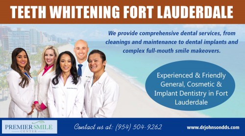 Dental implants in Fort Lauderdale for exceptional dental treatments at https://drjohnsondds.com/meet-the-doctors/

Fined here: https://goo.gl/maps/5MULxavaUpL2

Service:
teeth whitening & invisalign fort lauderdale
invisalign fort lauderdale
teeth whitening fort lauderdale
orthodontist fort lauderdale

Recommendations from family and friends are one way to make sure you get a dentist at a medical center you would prefer. Their recommendations will be based on their personal experiences regarding the level of service they received in the clinic. When choosing based on recommendations, choose references from those who have similar needs to you or are closer to your personality. If this isn't an option, just choosing advice from someone you trust will go a long way to helping you make sure you get the services of dental implants in Fort Lauderdale to meet your needs.

Social:
https://disqus.com/by/dentistnearmefortlauderdale/
https://www.twitch.tv/dentistfortlaudrdle/videos
https://socialsocial.social/user/dentistnearmefortlauderdale/
http://moovlink.com/?c=B1JUUFM6NWUwNTk4YmU
https://start.me/p/2pk4zd/dentist-near-me-fort-lauderdale

Contact us:
Premier Smile Center
2717 E Oakland Park Blvd #100, Fort Lauderdale, FL 33306
Phone Number:	(954) 504 9262
Email Address :	prpremiersmilecenter@gmail.com
Hours of Operation:	Mon 9-6/Tue 9-6/ wed 11-7pm /thurs 9-5 /fri 9-2 sat&sun closed