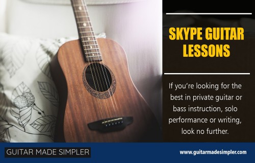 Take Skype Guitar Lessons in the comfort of home with professional AT http://www.guitarmadesimpler.com/privateinstruction/

There are complimentary guitar lessons readily available online to suit any style, as well as you require to examine them to be sure they satisfy the major needs of the beginner guitar player. Your guitar lessons ought to be targeted at newbie guitar players with focus paid to basics like tuning and also finding out the structure of chords. They must begin you off playing tracks making use of simple guitar tabs. There is actually a really easy formula for locating the most effective online Skype Guitar Lessons to fit our musical and also financial needs.
Social : 
https://en.gravatar.com/guitarlessonsdallas
http://padlet.com/guitarlessonsdallas
https://followus.com/guitarlessonsdall

Deals us : 
Private Guitar Lessons Dallas
Private Guitar Lessons Frisco
Skype Guitar Lessons
Dfw Guitar Teacher
Guitar Lessons For Kids