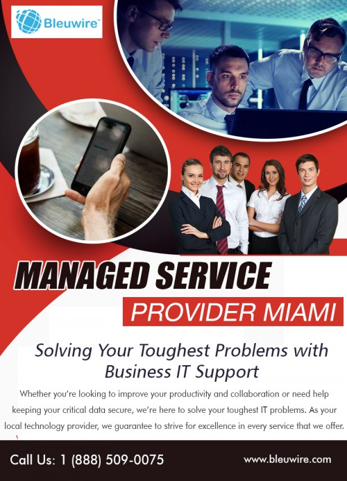 IT consulting firms in Miami with many other security services at https://bleuwire.com/it-support-tampa/

Find here: https://goo.gl/maps/MjbrwCLF8vT2

Our Services:
it support company miami     
it support fort lauderdale   
it support tampa  
it support miami fl      

IT consulting firms in Miami offer both onsite and offsite support services. Off-site support here refers to support provided through usual means of communication such as email, telephone, and VoIP. Offsite IT support comes in quite handy when for instance your business experiences a problem with a hosted exchange and requires this matter to be fixed immediately.

Social:
https://dzone.com/users/3477857/bleuwireitservices.html
https://moz.com/community/users/12234617
http://digg.com/u/bleuwireITServices
https://about.me/TampaITSupport
http://itsupportmiami.brandyourself.com
https://triberr.com/ItSupportFlorida

Contact: Address
8567 Coral Way #465 , Miami, FL 33155
10990 NW 138th St, STE 10, Hialeah, FL 33018
Call: 1 (888) 509-0075
mail: info@bleuwire.com