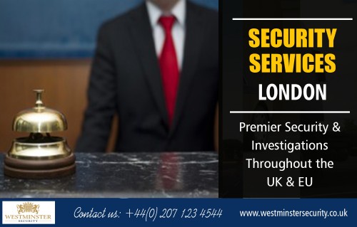 Security services in London for event and construction site security AT https://www.westminstersecurity.co.uk/
Find us on Goole Map : https://goo.gl/maps/KbJ7muA8Ztw
You will need security staff for product launch events, concerts, exhibitions, temporary commercial workplaces, and private parties. A security company may offer services for car park management and ticket sales solutions as well. Hiring security in London is highly advised, and you should easily find highly trained, professional personnel from a reputable company. Security services in London for event and construction site security. 

Social : 
https://twitter.com/Bodyguards_UK
https://www.pinterest.com/BodyguardServices/
https://www.instagram.com/securitycompanies/