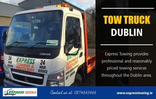 Towing in Dublin for a friendly tow truck service at http://expresstowing.ie/
A Tow Truck Dublin service always comes in handy when you are in the precarious situation of a breakdown or an accident. Always remember to keep your roadside assistance number or that of your towing service at hand for use in any kind of vehicle emergency. The traffic police also use the towing trucks to remove vehicles parked in restricted areas, or to tow away vehicles involved in accidents or from a crime scene, for further forensic and braking efficiency tests. 
My Social :
https://walls.io/v5d8u
https://dublincartowing.blogspot.com/
https://towingdublin.wordpress.com
https://mastodon.social/@dublincartowing

Express Towing

Dublin, Kildare and Meath
Tel: 0874645466
Email: info@expresstowing.ie
Web : http://expresstowing.ie/

Deals In....
Tow Truck Dublin
Towing Dublin
Car Towing Dublin
Car Recovery Dublin
Towing Services Dublin