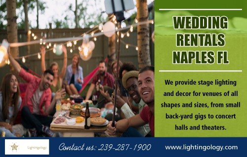 Wedding rentals in Naples FL are perfect for a variety of events AT https://www.lightingology.com/services
Find us on Goole Map : https://goo.gl/maps/KPoAWh6mkmr
Wedding rentals in Naples fl are essential for an outdoor event. While enjoying your time at an outdoor event, you need reliable protection from the uncertain elements. Whether you are inviting thousands of guests for a game or organizing a small get-together for your close family, party tent rental can serve your needs adequately.
Social : 
https://www.sparknotes.com/account/DJPartyrentals
https://www.viki.com/users/djpartyrentals/overview
https://refind.com/Partyrental_FL

ADDRESS — -Naples FL, 34102
Tel: 239–287–1900
Mail : lightingology@gmail.com