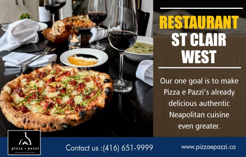 Get reviews and photos of St Clair West Restaurants  at https://www.pizzaepazzi.ca/ 

Services-
St Clair West Restaurants		
St. Clair Restaurants
St. Clair W Restaurants

For more information about our services click below links-
https://www.pizzaepazzi.ca/order-italian-food-online
https://www.pizzaepazzi.ca/online-reservation

If you're in the mood for pizza, it's easy enough to call your local delivery joint and get one brought to your door. If you're like most people, you have your "favorite," which amounts to "the one you always order from even though you haven't tried the others." And you may have gotten lucky and chosen the best St Clair West Restaurants. 

Address- 1182 St Clair Ave W, Toronto, ON M6E 1B4
Phone- (416) 651-9999
Email- info@pizzaepazzi.ca
Visit here- https://goo.gl/maps/5kcTPLg5VL72

Social:
http://bestpizzatoronto.strikingly.com/
https://ello.co/bestpastatoronto
https://en.gravatar.com/bestpastatoronto
https://bestpizzatoronto.contently.com/
http://followus.com/restaurantpasta