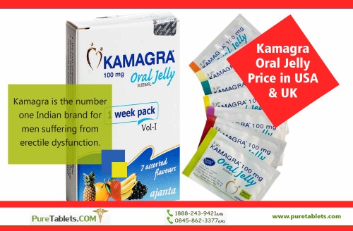 Men have an opportunity to choose Kamagra Oral Jelly USA & UK at https://www.puretablets.com/kamagra-oral-jelly

One packet of Kamagra Oral Jelly USA & UK is advised 30 minutes before sex. Its effects last about four to six hours. Not more than 100mgs should be taken in a day although for geriatric individuals not more than half the pack (50mg) should be taken in a day. Do not use Kamagra oral jelly if you have severe renal failure, severe angina or history of heart attack/failure in the past six months. You should also avoid taking alcohol and eating high fat foods while using Kamagra.

Our Products:

Buy Kamagra Oral Jelly Wholesale
Buy Kamagra Oral Jelly
Kamagra 100mg oral jelly
Kamagra Jelly
Kamagra Oral Jelly
Kamagra oral jelly 100mg


Read Our More Blogs:

http://superpforce.yooco.org/buyfildenaonline
https://jellykamagra.blogspot.com/2018/07/purchase-super-p-force-pills.html
https://superpforcetablets.wordpress.com/2018/05/16/kamagra-oral-jelly-usa/
http://superp-force.yolasite.com/
http://buyonlinesuperpforce.weebly.com/
http://superp-forceonline.tumblr.com/KamagraOralJellyUsa
https://jellykamagra.blogspot.com/2018/06/buying-fildena-50-without-prescription.html

Follow On Our Social Media:

https://twitter.com/SuperPForcepill 
https://www.instagram.com/superpforcepill  
https://www.pinterest.com/SuperPForcepill
https://www.dailymotion.com/puretablets
https://plus.google.com/u/0/105113957304564965598