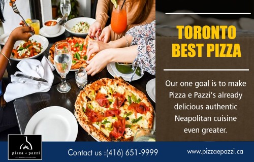 Take a look at the Best pizza Toronto with home delivery option  at https://www.pizzaepazzi.ca/order-italian-food-online

Services-
Best pizza toronto
Best pizza in toronto
toronto best pizza
Pizza Restaurant Toronto

For more information about our services click below links-
https://www.pizzaepazzi.ca/ 
https://www.pizzaepazzi.ca/online-reservation

Looking for a place that accommodates kids is essential to you as you search for someplace special to have your kid's birthday party. As you search for the right place, you will want to find one that has good pizza, and other food has excellent staff, security and enjoyable entertainment for the whole family. Find Best pizza Toronto for the home delivery option. 

Address- 1182 St Clair Ave W, Toronto, ON M6E 1B4
Phone- (416) 651-9999
Email- info@pizzaepazzi.ca
Visit here- https://goo.gl/maps/5kcTPLg5VL72

Social:
https://twitter.com/pizzaepazzi
https://www.facebook.com/pages/Pizza-e-Pazzi-Authentic-Neapolitan/191603747543886
https://www.instagram.com/pizza_e_pazzi/
https://plus.google.com/108923171657692093439
https://www.youtube.com/channel/UCdWmIZdN7qyWxbCkEYbv71Q