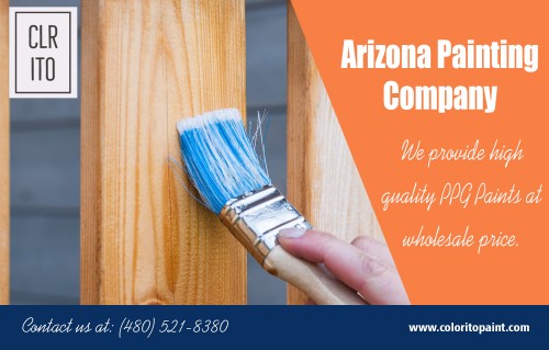 Arizona painting company specializes in residential and commercial painting at https://coloritopaint.com

We deals in:
Arizona painting company
Arizona painting

Arizona painting company is a well-known firm that addresses to all painting and renovation issues, applying all the modern detailing and smooth finishing. With a bunch of services to offer, the company aims at building a comfortable working atmosphere for their workers and also keep intact all positive customer reviews. All individuals’ part of this company has to go through rigorous health and technical training. Other than that, everyone needs to have skills and knowledge of paints and painting. 

Address- 456 e Huber st Mesa , Arizona  85203
Call us: (480) 521-8380
mail us: Support@ColoritoPaint.com
Message us on facebook: https://m.facebook.com/msg/Coloritopaint/

Social:

https://twitter.com/Arizonapainter_
https://www.instagram.com/arizonapainters/
https://www.pinterest.com/exteriorhomepainting/
http://www.allmyfaves.com/exteriorhomepainting/
https://enetget.com/ExteriorHomePainting