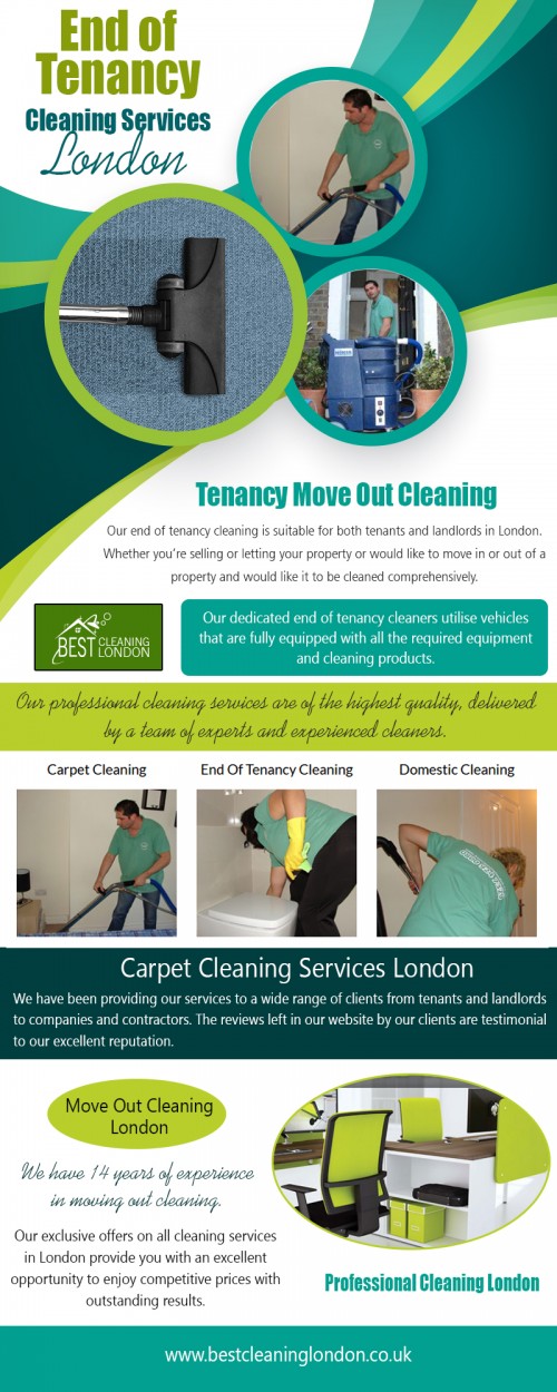 End of tenancy cleaning services in London including rental property cleaning and more at https://www.bestcleaninglondon.co.uk/london-cleaning-quotation/

Find Us : 

https://goo.gl/maps/5ApWVQYbHZD2

Engaging end of tenancy cleaning services in London could become mandatory if you have carpets at home. Considering they are always exposed to the outdoor environment, accumulation of dust and grime is an everyday affair. For the first few months, vacuum cleaning will solve the problem.

Our Services:

End Of Tenancy Cleaning London
End Of Tenancy Cleaning Services London
End Of Tenancy Cleaning London Prices
End Of Tenancy Cleaning South London
Tenancy Move Out Cleaning
Professional Cleaning London End Of Tenancy
Professional Cleaning London

Address: 

Best Cleaning London 
58 Addison Avenue N14 
London 
United Kingdom 

Email  : info@bestcleaninglondon.co.uk
Timing  :  Contact Us 24 x 7
Call Us  : 08009247329

Follow On Social Media:

https://www.facebook.com/BestCleaningLDN/
https://www.twitter.com/BestCleaningLDN 
https://www.instagram.com/bestcleaninglondon/
https://www.pinterest.com.au/bestcleaninglondon/
https://kinja.com/carpetcleaninglon
https://www.reddit.com/user/carpetcleaningser
https://www.youtube.com/channel/UCpA00YeOrGVaHruud1BdOtA
http://s1255.photobucket.com/user/carpetcleaningser/profile/
https://plus.google.com/b/111061539338159593205/111061539338159593205