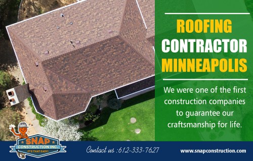 Find best tips for roofing company that will fit your budget at https://www.snapconstruction.com/

Services:-
roofing company minneapolis
roofing contractors minneapolis
roofing contractor minneapolis mn
roofing contractor minneapolis

For more information about our services click below links:-
https://www.snapconstruction.com/affordable-window-replacement-mn/
https://www.snapconstruction.com/top-minneapolis-window-replacement/

To make sure that the roof provides a building with the protection it needs, various factors need to be taken into account. Everything from the design of the roof and the materials used to the installation process the roofing company Minneapolis mn follows decides on how successful the outcome will be. Similarly, inspection and maintenance of the roof are essential. All of this cannot be handled by amateurs as put simply, and they would not be able to gauge what they ought to be looking for and what they can do to avoid potential damage. It is owing to this reason that you need to spend the time and effort to find a contractor who would prove to be reliable and efficient.

Contact us:
Add : 8200 Humboldt Avenue South #120,Minneapolis, MN 55431
Mail : contact@snapconstruction.com
Ph. No. :612-333-7627

Visit here: 
https://goo.gl/maps/LtxYjnXYoxx

Social:
https://www.ted.com/profiles/10812957
https://snapconstructions.journoportfolio.com/
https://www.thinglink.com/user/1096768128072810499
https://followus.com/snapconstructions
https://www.unitymix.com/snapconstructions