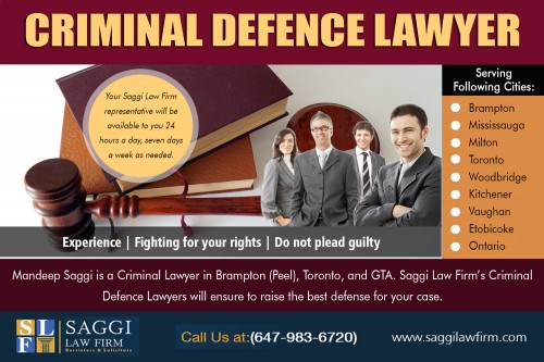 Finding Fraud over 5000 first offence in Brampton & Mississauga To Represent You at http://saggilawfirm.com/criminal-law/

Service us 
Brampton Criminal Lawyer in Brampton & Mississauga
Criminal Lawyer Brampton in Brampton & Mississauga
Criminal Lawyer In Brampton  in Brampton & Mississauga
Dui Lawyer Brampton in Brampton & Mississauga

If you are having a hard time looking for Fraud over 5000 first offence in Brampton & Mississauga then there are some things which you have to always remember. If you have been charged with a crime and you are looking for someone who can defend you in the court make sure that you understand what a criminal lawyer is and does. There are various kinds of criminal lawyers like if you have committed a federal crime then you should look for federal criminal attorneys. So better decide carefully of whom to choose especially if the penalty that you will serve is lifetime imprisonment or other harsh punishments.

Contact us
2250 Bovaird Dr E #206, Brampton, ON L6R 0W3, Canada
PHONE- +1 647-983-6720

Find us 
https://goo.gl/maps/Mrs2VTBpHS22

Social 
https://www.instagram.com/bailhearingcanada/
https://twitter.com/BramptonLawyers
http://www.facecool.com/profile/BramptonCriminalLawyer
https://www.flickr.com/photos/157948196@N03/
https://pinterest.com/BramptonLawyers/