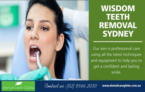 Wisdom teeth removal Sydney to avoid the pain of dental problems at https://dentalcareglebe.com.au/ 

Visit : http://www.dentalcareglebe.com.au/sedation_dentistry.html 

Find Us : https://goo.gl/maps/qt4gG5aTvUE2 

Is there such a thing as a wisdom teeth removal dentist or are all dentists able to remove wisdom teeth? If you are considering the removal of your wisdom teeth, you can visit your Wisdom teeth removal dentist, but the preferred option is to find a dentist or an oral and maxillofacial surgeon. There may be several valid reasons for the removal of the teeth. Find Wisdom teeth removal Sydney dentist for proper suggestion and advice. 

Services : 

Dental Implants 
Sedation Dentistry 
Invisalign 
Periodontist In Sydney 
Cosmetic Dentist Sydney 

Email : info@dentalcareglebe.com.au 
Phone : (02) 9566 2030 

Social Links : 

https://www.youtube.com/user/DentalCareGlebe 
https://www.instagram.com/invisaligninsydney 
https://dentalcaregelbe.contently.com/ 
https://profiles.wordpress.org/prosthodontistsydney