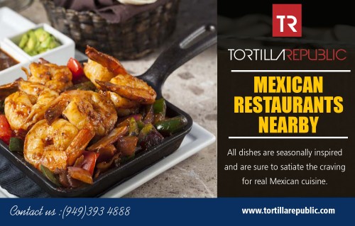 Mexican Restaurants Nearby for signature cocktails and light bites at https://tortillarepublic.com/

Service us 
Mexican Restaurants
Tacos Near Me
Mexican Restaurants Nearby
Mexican Food Near Me
Mexican Restaurants Near Me

The Mexican Restaurants Nearby includes many different types of pasta, pizzas, Stromboli, wings, and even subs. Regardless of how much someone likes to eat, finding something to fill them up is comfortable with Mexican cuisine. There are lighter fares from which someone can choose if they are interested in watching the number of calories they eat. There are numerous delicious Mexican salads that you may enjoy. Many of the Mexican salads contain feta, which is a very flavorful cheese. Mexican dressings are also delicious and pair well with many of the delicious salads that are offered.

Contact us
HAWAII
2829 Ala Kalanikaumaka St.
Koloa, HI 96756
(808) 742-8884
Email us at: infolaguna@tortillarepublic.com

Find us 
https://goo.gl/maps/oR5zdZfma3T2

Social 
https://www.instagram.com/mexicanrestaurants_/
http://www.facecool.com/profile/MexicanRestaurants897
https://www.reddit.com/user/TacosNearMe
https://www.thinglink.com/MexicanRestaura
https://enetget.com/MexicanRestaurants