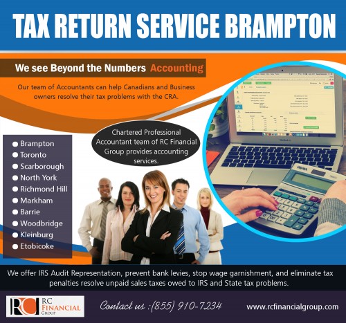 "File Your Economical Tax in Brampton With Online Tax Return Services at http://rcfinancialgroup.com/brampton-tax-accountant/

Find us:

https://goo.gl/maps/WgTDbR5vHw92

You are well aware that not all can fill out tax return correctly because several complicated things need to be taken care of them. And if you are unaware of jargons and forms, and are not good at math or calculations, it is undoubtedly a daunting task for you. However, you can do your Economical Tax in Brampton online using software, which is easy, fast and safe. Furthermore, the easy availability of online income tax return services is a boon to the taxpayers these days.

Our Services:

tax return service brampton
accountants in brampton ontario
tax services brampton
cheap tax filing brampton
economical tax brampton

ADDRESS    -  1290 Eglinton Ave E, Mississauga, ON L4W 1K8

PHONE:      - +1 855-910-7234

Email:    - info@rcfinancialgroup.com

Follow On Our Social Media:

https://www.facebook.com/pages/RC-Financial-Group/1539411633000418
https://twitter.com/rcfinancialgrp
https://www.instagram.com/rcfinancialgroup/
https://www.pinterest.com/adamleherfinanc/
https://www.linkedin.com/in/rc-financial-group-28b355b1/
http://rcfinancialgroup.com/blog/
https://plus.google.com/u/0/108858429072389787437
https://www.youtube.com/channel/UCHR4JYAkyrRYxtIoudQq2sg
http://www.apsense.com/brand/RCFinancialGroup
http://www.facecool.com/profile/TorontoTaxAccountant
https://www.twitch.tv/mississaugaaccountant
https://padlet.com/adamleherfinancialgroup
http://www.cross.tv/mississauga_accountant
http://taxaccountant.brandyourself.com/
https://about.me/mississaugaaccountant
"