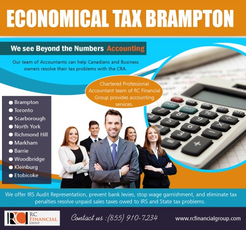"The Benefits of Having a Tax Services in Brampton at http://rcfinancialgroup.com/brampton-tax-accountant/

Find us:

https://goo.gl/maps/WgTDbR5vHw92

If your business is not incorporated and you are operating as a sole trader, you are subject to personal taxation. If you are running a small business as a sole trader, profiting from rent, investment income, foreign income, and similar incomes, you are to pay and file your tax returns on the specific filing date. To ease your burden of computing business Tax Return In Scarborough, filing returns and paying taxes on time, it's best that you hire tax accountants whether you are a sole trader or a company.

Our Services:

tax return service brampton
accountants in brampton ontario
tax services brampton
cheap tax filing brampton
economical tax brampton

ADDRESS    -  1290 Eglinton Ave E, Mississauga, ON L4W 1K8

PHONE:      - +1 855-910-7234

Email:    - info@rcfinancialgroup.com

Follow On Our Social Media:

https://www.facebook.com/pages/RC-Financial-Group/1539411633000418
https://twitter.com/rcfinancialgrp
https://www.instagram.com/rcfinancialgroup/
https://www.pinterest.com/adamleherfinanc/
https://www.linkedin.com/in/rc-financial-group-28b355b1/
http://rcfinancialgroup.com/blog/
https://plus.google.com/u/0/108858429072389787437
https://www.youtube.com/channel/UCHR4JYAkyrRYxtIoudQq2sg
http://www.alternion.com/users/VaughanAccountant/
https://www.houzz.com/pro/torontotaxaccountant/rc-financial-group-tax-accountant-bookkeeping-va
http://mississaugataxaccountant.nouncy.com/mississauga-tax-accountant
https://www.twine.fm/Bramptonaccountant

"