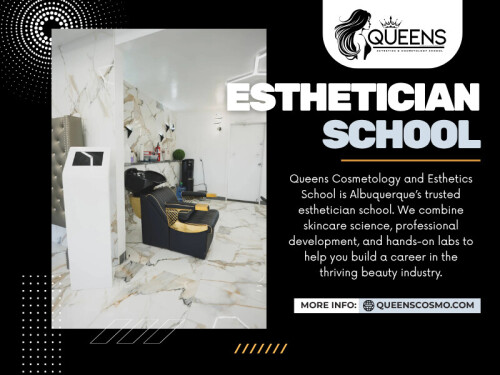 One of the key benefits of enrolling in a Esthetician School near me is the thorough preparation you’ll receive to pass this exam. The program will make sure you are well-equipped to meet all state requirements.

Click here for more info about Esthetician School near me: https://queenscosmo.com/esthetician-program/

Official Website: https://queenscosmo.com/

Queens Cosmetology and Esthetics School

Address: 9405 Menaul Blvd NE, Albuquerque, New Mexico 87112 
Phone: +15052258642
Email: queenscosmoschool@gmail.com
Find Us On Google Map: https://maps.app.goo.gl/pqmvqFL8v2PUoBnCA

Our Profile: https://site.pictures/queenscosmo

See More:

https://v.gd/Ut1rIl
https://v.gd/zl5K0K
https://v.gd/lUKpmo
https://v.gd/sORpz8