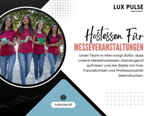Bei der Organisation einer Veranstaltung kann das richtige Team vor Ort entscheidend sein. Messehostessen Wien trägt maßgeblich zu einer einladenden Atmosphäre und einer reibungslosen Kommunikation zwischen Marken und Besuchern bei. Professionelle Hostessen für Messeveranstaltungen und Models für Veranstaltungen verleihen jeder Veranstaltung in Wien das gewisse Etwas und heben sie hervor.

Offizielle Website: https://luxpulse.at/

Klicken Sie hier für weitere Informationen: https://luxpulse.at/messehostessen-agentur-wien/

Adresse : Neutorgasse 2,1010 Wien, Österreich
Telefon : +43 660 833 1477

Unser Profil: https://site.pictures/luxpulse