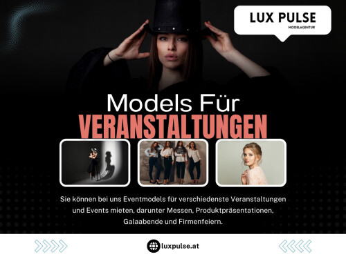 Manchmal braucht Ihre Veranstaltung mehr als nur Hostessen. Models für Veranstaltungen verleihen Stil und Eleganz und hinterlassen einen starken Eindruck bei den Teilnehmern. Ob Produkteinführungen oder Werbeveranstaltungen – Models buchen Wien garantiert Ihnen kompetente Fachkräfte, die Aufmerksamkeit erregen und gleichzeitig Ihre Markenbotschaft vermitteln.

Offizielle Website: https://luxpulse.at/

Klicken Sie hier für weitere Informationen: https://luxpulse.at/messehostessen-agentur-wien/

Adresse : Neutorgasse 2,1010 Wien, Österreich
Telefon : +43 660 833 1477

Unser Profil: https://site.pictures/luxpulse
