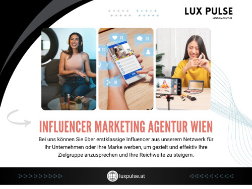 In einer so dynamischen Stadt wie Wien ist Influencer Marketing ein entscheidender Faktor für den Markenerfolg. Durch die Zusammenarbeit mit einer erfahrenen Influencer Marketing Agentur Wien gewinnt Ihre Marke an lokaler Expertise, authentischen Inhalten und effizientem Kampagnenmanagement. 

Offizielle Website: https://luxpulse.at/

Klicken Sie hier für weitere Informationen: https://luxpulse.at/influencer-agentur-wien/

Adresse : Neutorgasse 2,1010 Wien, Österreich
Telefon : +43 660 833 1477

Unser Profil: https://site.pictures/luxpulse

Weitere Fotos: 

https://tinyurl.com/27ca5k4l
https://tinyurl.com/225rcaxn
https://tinyurl.com/25u9nanb
https://tinyurl.com/23rkhmxm