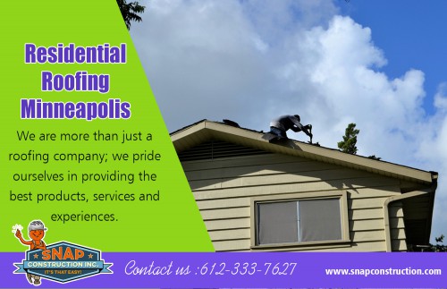 Make your custom remodeling easy with our Minneapolis Roofing experts at http://www.snapconstruction.com/residential-roofing-

minneapolis/

Service us:
roofer minneapolis		
roofers minneapolis	
minneapolis roofing	
roofer mn	
minneapolis roofers
minneapolis mn roofing	
roofers minneapolis mn	
minneapolis roofing

Do you own a home with historic significance? Find a Roofers in Minneapolis who specializes in roof repair and re-roofing for historic 

homes in your area. Older homes require a different brand of care, and we're ready to help maintain the integrity and original beauty 

of your home. Especially in the colder months, you want your home to remain comfortable with no leaks. Find somebody to see that your 

roof is sealed and keeps out the bad weather.

Contact us
Add:- 8200 Humboldt Avenue South #120 Minneapolis, MN 55431
Phone No- 612-333-7627
Email- contact@snapconstruction.com

Find us: https://goo.gl/maps/pCFJhH91wJz

Social:
https://www.instagram.com/snap__construction/
https://www.pinterest.com/snapconstructions/
http://www.apsense.com/brand/snapconstruct
https://roofingcompanies.contently.com/
https://www.diigo.com/profile/roofingcompmn
https://enetget.com/snapmnroofing
https://www.merchantcircle.com/snapconstruction-minneapolis-mn