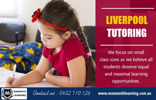 Liverpool Tutoring offers world-class tutoring for students  at https://www.mammothlearning.com.au/

Find Us On Google Map : https://goo.gl/maps/Fg5RJUCpE37q82wS9

There are many reasons why using Liverpool Tutoring Centre, Mammoth Learning, is advantageous for a young student, and the first among these is fewer distractions. At a fraction of the the size of your typical classroom of 25 to 30 students, we can easily control the environment to make it more conducive to learning. We achieve the best of both worlds, between a class room and 1 to 1 private tutoring setting. With healthy competition between peers to a small manageable class size, it's a no-brainer that our environment is primed for academic progression.

My Social:
http://www.alternion.com/users/liverpooltutor/
https://www.slideshare.net/liverpooltutor
https://www.reddit.com/user/liverpooltutor
https://soundcloud.com/liverpooltutor

Liverpool Tutoring

Phone : +61 432 710 126
Email : hello@mammothlearning.com.au
Suite 7 247 Macquarie Street Liverpool, New South Wales, Australia 2170
Opning Hours-
Monday To Thursday : 4:30 AM –6:30 PM, Saturday :9 AM– 1 PM,
Friday & Sunday : Closed

Services :
Liverpool English Tutoring
Liverpool Maths Tutor
Liverpool Primary Tutoring
Liverpool Tuition
Liverpool Tutor
Liverpool Tutoring