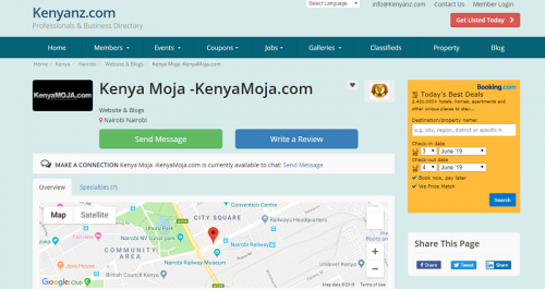 Connect with Kenya Moja, KenyaMoja.com, Website & Blogs in Nairobi, Kenya. Find Kenya Moja news, Kenya Moja Jobs, reviews, deals, events, videos, coupons, products, promotions and more. Connect and get contacts details

Visit here:- https://www.kenyanz.com/kenya/nairobi/website-blogs/kenya-moja-kenyamojacom