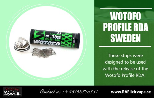 Wotofo Profile RDA Sweden provide the result of a collaboration at http://raelixirvape.se/

E Liquid : 

Keep it 100 e-liquid Sweden
Wotofo Recurve Mod Sweden
Kenji Juice Sweden
Vaporesso Luxe Kit Sweden
Drop Dead RDA Sweden
Wotofo Profile RDA Sweden
Hell Vape Sweden
vape tank sweden
electronic cigarette sweden
ecigarette sweden

An Interesting feature is that this Wotofo Profile RDA Sweden can both be used with a single coil and with mesh wire (Mesh We have unfortunately not received yet but a couple included in the package). Comes with both Squonk pin and normal pin so it fits all devices.

Address : Österlånggatan 33, 50334 Borås, Sweden

Call US : +46763376331

E Mail : info@raelixirvape.se

Hours : 

Monday-Friday: 10:30-18:00
Saturday: 12:00-16:00
Sundays: Closed

Social Links : 

https://twitter.com/godmodsweden
https://www.pinterest.com/godmodsweden/
http://www.alternion.com/users/bladeofgodmechmod/
https://www.flickr.com/photos/166878824@N07/