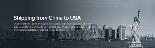 China Freight offers competitive rates and reliable services for shipping  from China to  USA by air freight or sea freight. We are adept at customizing unique solutions for each customer, so you can trust us to deliver safely and on time, and in a cost-efficient manner. For more information visit us:- https://www.chinafreight.com/shipping-to-usa.html