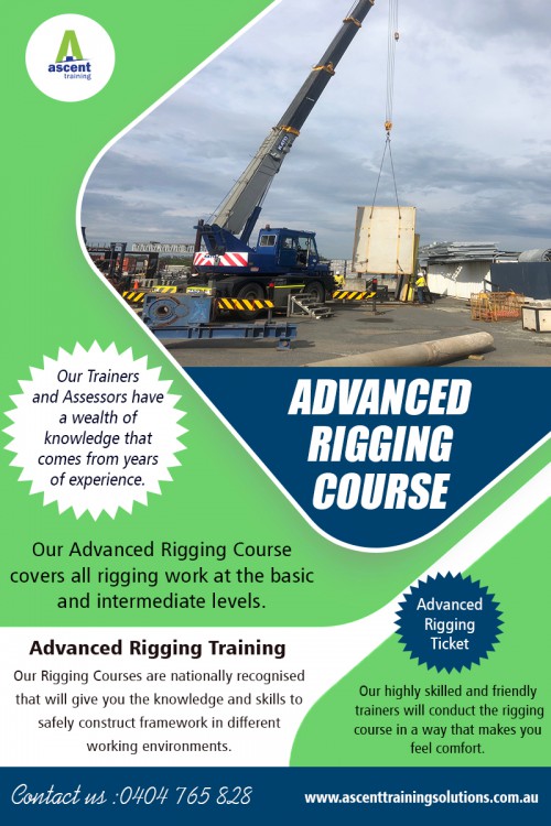 Get advanced scaffolding ticket for learning right training at https://ascenttrainingsolutions.com.au/courses/c0-crane-training/

find us: https://goo.gl/maps/oNVbw5SAn3J2

Services:
c0 crane ticket
crane training
crane training Brisbane
slewing mobile crane
c0 crane licence

The success of a building task depends a great deal on what type of equipment is utilized. Currently, many amateurs disregard this element and end up choosing the wrong kinds. What takes place then? Well, they end up ruining the work. It could also result in casualties. By joining Basic scaffolding training, you will undoubtedly have the ability to discover to choose the right equipment by taking into consideration all elements associated with it. Get advanced scaffolding ticket for learning proper training. 

Office Address:25 Shannon Pl , Virginia, Queensland, Australia 4014
Email: enquiries@ascent.edu.au
Phone Numbers: (07) 5658 0040 , +61 0404 765 828

Social :

https://www.instagram.com/ascenttraining/
https://padlet.com/scaffoldingTicketBrisbane
https://www.diigo.com/user/riggingtraining
http://www.tupalo.net/en/virginia-queensland/ascent-training-solutions
https://foursquare.com/v/ascent-training-solutions/5b90d7499d7468002c35f464
https://www.hotfrog.com.au/business/qld/virginia/ascent-training-solutions_4868126
https://va.yalwa.com/ID_135724348/Ascent-Training-Solutions.html
