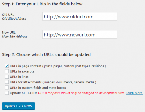 After moving a website, this WordPress plug-in lets you fix old URLs in content, excerpts, links, and custom fields.