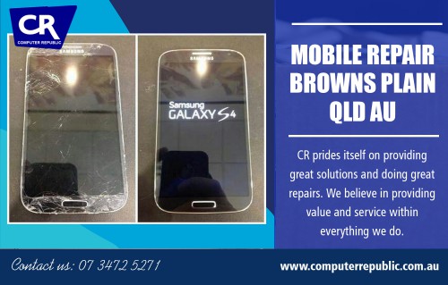 Get your phones repaired at ease with mobile repair Browns Plain QLD AU at https://computerrepublic.com.au/

Visit : https://computerrepublic.com.au/phone-repairs/ 

Find Us : https://goo.gl/maps/C3DR6KLjbap921DcA 

Services us :

Monitors
Laptop Repairs
Phone Repairs
Apple Mac Repairs
Desktop Repairs
Data Recovery & Backup Solutions

Mobile phones allow us the liberty to gather information, communicate, and socialize in an effortless way. When your device develops glitches, it becomes essential to find a mobile repair shop that can offer you a value-driven mobile repair Browns Plain QLD AU service and make sure your phone remains in top-working order and gives you seamless service. It is really annoying experience for any mobile phone user to remain away from the device. But finding out a trustworthy and reliable mobile repair Browns Plain QLD AU repairing store could be a challenging task.

Address : Shop No. 96, Grand Plaza Shopping Center, 27-49 Browns Plains Rd, QLD Australia 

Phone : 07 3472 5271 
Email : info@computerrepublic.com.au 

Social Links : 

https://www.reddit.com/user/ComputerRepairBrowns
https://notebookrepairqld.contently.com
https://profiles.wordpress.org/phonecrackedscreen/
https://www.diigo.com/profile/phonecrackedscre
http://www.plerb.com/phonecrackedscr