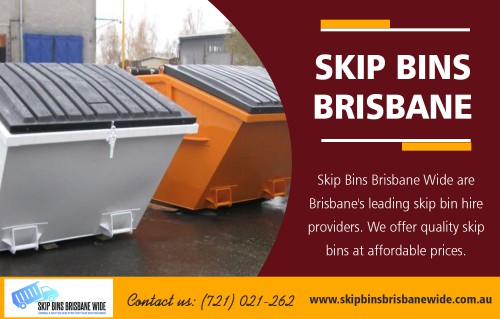 Skip bins in Brisbane for the removal of commercial and residential waste at http://skipbinsbrisbanewide.com.au/ 

Find Us : https://goo.gl/maps/1GKnGgbMHfx 

Our Services : 

Skip Bin Hire 
Residential Skip Bin Hire 
Commercial Skip Bin Hire 
Events Waste Management 
Waste Recycling 

A skip, also known as a dumpster, is an open-topped container that can be loaded onto a lorry or truck. Skips are very commonly used at construction sits to get rid of the waste and debris generated during installation. When there is a lot of garbage to be taken away generally a skip is used. The great thing about skip bins in Brisbane is that unlike a dumpster that is emptied into a dump truck on site a skip is loaded on to a special lorry, taken away and replace with a new skip or no skip at all. 

Email : info@skipbinsbrisbanewide.com.au 
Phone : 0721021262 

Social links : 

https://www.youtube.com/channel/UCiBfM80NpHXCCoFdp78wnmw 
https://skipbinsbrisbanewide.blogspot.com/ 
https://www.pinterest.com/skipbinsbrisbane/ 
https://twitter.com/skipbinsbrisban