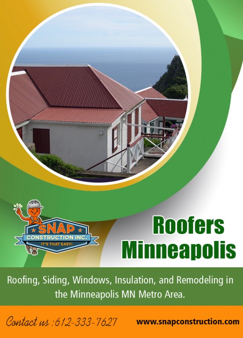 Roofers in Minneapolis has the skills and resources providing quality roofing installation at http://www.snapconstruction.com/roofing-minneapolis-mn/

Service us
roofer minneapolis		
roofers minneapolis	
minneapolis roofing	
roofing contractor minneapolis mn
residential roofing minneapolis

The significance of a roof can't be denied, while it's commercial or residential construction. As significant as durable roofing is, it's also somewhat vulnerable that's why attention has to be paid while picking to get roofers in Minneapolis. This is because the roof will be exposed to plenty of rough weather conditions that can consequently cause it being changed to a worrying extent. It tends to incur a good deal of damage with time, and therefore it's necessary that the high quality of artistry is maintained in any way times throughout the roofing procedure, so you don't need to fret about getting the work redone later on.

Contact us
Add- MN: 8200 Humboldt Avenue South #120 Minneapolis, MN 55431
Phone No- 612-333-7627
Email- contact@snapconstruction.com

Find us
https://goo.gl/maps/NUnw85EERNo

Social
https://www.pinterest.com/snapconstructions/
http://s1268.photobucket.com/user/SnapMnRoofing/profile/
https://www.ted.com/profiles/10431290
https://followus.com/roofingcompanies
https://itsmyurls.com/snapmnroofing