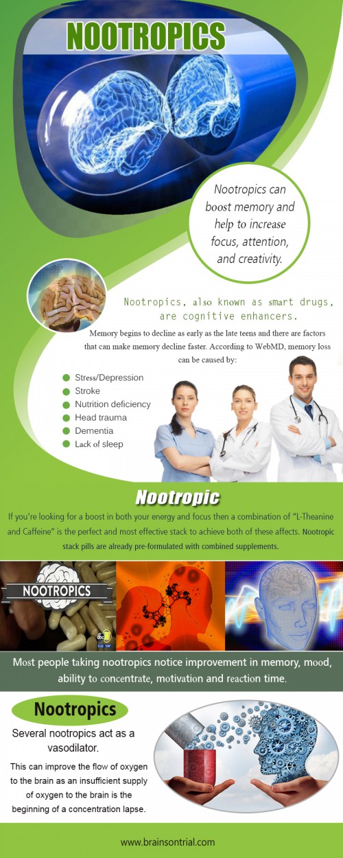 Best Nootropic To Unleash Your Brain's True Potential at https://brainsontrial.com/nootropics/

Service us
modafinil reviews
nootropics
modafinil stack
modafinil side effect
Picamilon

Nootropics and smart drugs are natural or synthetic substances that can be taken to improve mental performance in healthy people. They have gained popularity in today’s highly competitive society and are most often used to boost memory, focus, creativity, intelligence, and motivation. Here’s a full guide to using nicotine as a Nootropic, complete with pros and cons, risks, dose recommendations, and advice about what form of nicotine to use.

Contact us
Email : admin@brainsontrial.com
Website : https://brainsontrial.com/

Social
https://www.twitch.tv/brainonpills/videos
https://www.allmyfaves.com/modafinilguide/
https://www.reddit.com/user/brainonpills
https://kinja.com/brainonpills
https://www.houzz.in/user/brainonpills