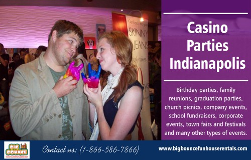 "Essential Steps to Follow in Hiring Casino Parties Indianapolis at http://bigbouncefunhouserentals.com/ 

Find Us : https://goo.gl/maps/vZNKtwJXRh42 

Deals In : 

Party Rentals Indianapolis 
Event Rentals Indianapolis 
Themed Party Rentals Indianapolis 
Casino Parties Indianapolis 
Rent An Outdoor Movie Screen Indianapolis 

When you contract to host a Casino Parties Indianapolis, you are committing to a specific location, time, duration, and some tables and dealers. If the party is in your home, the coordinator will help you with details such as equipment loading & unloading, space requirements, indoor vs. outdoor setup requirements. If this is a corporate event or a non-profit fund raining casino party, then it will most likely be held in your facilities or leased space.

Address : 3583 E St Rd 240, Greencastle, IN 46135, USA 

Phone: 1-866-586-7866 
Email: sales@bigbouncefunhouserentals.com 

Social Links : 

https://twitter.com/_bouncehouse 
https://www.instagram.com/partyrentalsindianapolis/ 
https://www.pinterest.com/bounce_houses/ 
https://www.youtube.com/channel/UCcUKFnk7DgB3Xw2logJf7HQ"