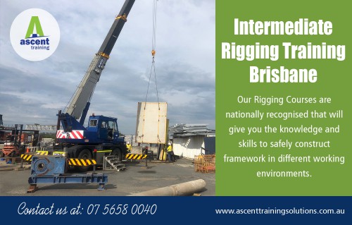 Intermediate rigging training in Brisbane necessary to perform work at a basic level at https://ascenttrainingsolutions.com.au/courses/rigging-intermediate-training/

Service us
Intermediate rigging training Brisbane
Intermediate rigging school Brisbane
Intermediate rigger license Brisbane
Intermediate rigging classes near Brisbane
Intermediate rigging course Brisbane
 
Intermediate rigging school in Brisbane training course defines the results needed to set up, modify and take down rigging at the standard level, consisting of rigging work connected with the operation or use modular or pre-fabricated rigging, cantilevered materials lifts with a maximum workload of 500kg, ropes and gin wheels, safety nets and fixed lines, and brace rigging (storage tank and formwork) for licensing functions.


Contact us
Address: 25 Shannon Pl ,  Virginia, Queensland, Australia 4014
Phone:  +61  0404 765 828,(07) 5658 0040,
Email: enquiries@ascent.edu.au

Find us
https://goo.gl/maps/GHi3TnzEZUp

Social
http://www.alternion.com/users/ascenttraining
https://followus.com/ascenttraining
https://www.diigo.com/user/riggingtraining
https://ascenttraining.netboard.me/
http://dogmancoursegoldcoast.strikingly.com/