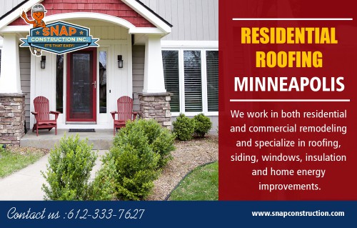 How To Hire The Most Reliable Residential Roofing Minneapolis at http://www.snapconstruction.com/

Visit : 

http://www.snapconstruction.com/residential-roofing-minneapolis/
http://www.snapconstruction.com/roofing-company-minneapolis/
http://www.snapconstruction.com/roofing-minneapolis-mn/

It is thought to be more energy-efficient than other types of sloped roofs, but unfortunately, it does not provide much protection if a lot of weight is placed on that roof for long periods. For example, Residential Roofing Minneapolis, when it snows, and then the temperatures drop even lower, snow remains on the roof for days to even weeks at a time before it melts off and your roof returns to a healthy state.

Snap Construction®
Phone : 612-333-SNAP (7627)
Email : contact@snapconstruction.com

Find Us : https://goo.gl/maps/pCFJhH91wJz

Social Links :

https://www.instagram.com/snap__construction/
http://www.cross.tv/home/670692
https://profiles.wordpress.org/roofingcompanies
http://www.apsense.com/brand/snapconstruct
https://roofingcompanies.contently.com/