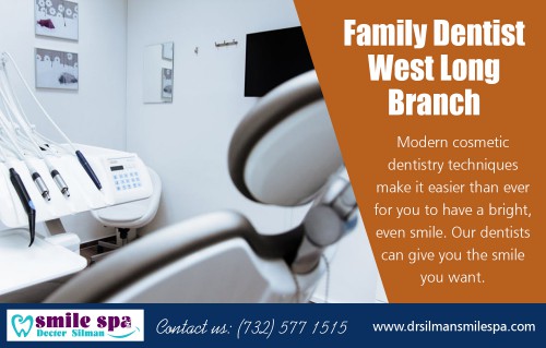 Choose The Best Family Dentist in West Long Branch For Kids at https://www.drsilmansmilespa.com/

Visit : https://www.drsilmansmilespa.com/contact-us/west-long-branch/ 

Find Us : https://goo.gl/maps/isLdX9mvXEG2 

A Family Dentist in West Long Branch will provide you with general dentistry care. This can include some cosmetic procedures such as fillings, caps, crowns, extraction and so on. If anything else is required such as orthodontics or oral surgery, then they will refer you to a specialist. But for the most part, your family dentist will be able to cover all of your dental needs. Don't feel pressured however to take your child to your dentist. If the practitioner that you see fits your needs but not that of your child's, then that is perfectly fine.

Call : 732 222 0021 
Email : drsilmannj@gmail.com 

Social Links : 

https://twitter.com/dentistwestlong 
https://www.facebook.com/Doctor-Silman-Smile-Spa-1408206976099245/ 
https://www.pinterest.com/drsilmansmilespa/ 
https://www.instagram.com/dentistnewwestlongbranch/ 
https://www.youtube.com/channel/UCGtxCo9HRv5rTm-tWMkYnww 
https://www.flickr.com/people/dentistnewwestlongbranch/