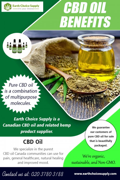 Cbd oil benefits offering high-quality relief through easy & contemporary methods at https://earthchoicesupply.com/ 

Visit : https://earthchoicesupply.com/pages/cbd-oil-benefits 

With cbd oil you will be able to manage your anxiety. Researchers think it may change the way your brain’s receptors respond to serotonin, a chemical linked to mental health. Receptors are tiny proteins attached to your cells that receive chemical messages and help your cells respond to different stimuli. There are a few things to consider. It is important to understand how CBD works in the body to make an informed decision when purchasing products.

Address : 250 Yonge Street, Suite 2201, Toronto M5B2L7 , Canada 

General Inqueries: 416-922-7238 
Email : info@earthchoicesupply.com 

Social Links : 

https://en.gravatar.com/earthchoicesupply 
https://about.me/earthchoicesupply 
https://earthchoicesupply.wordpress.com/ 
https://www.reddit.com/user/earthchoicesupply 
https://earthchoicesupply.contently.com/ 
http://www.alternion.com/users/EarthChoiceSupply/