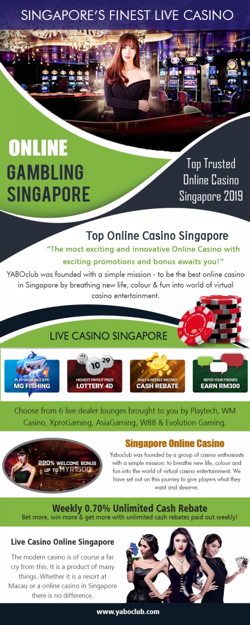 Live casino online in Singapore for free and play the ones you like best at https://yaboclub.com/sg

Service:
casino online singapore
casino singapore online
online casino singapore

The idea of online casinos fascinates people because they don't feel limited by the availability of online casinos. There is a vast variety of casinos online on the internet where people can play and win at the convenience of their own homes. This is not the same when you want to go out in the real casino because the choices are limited. Choose live casino online in Singapore that can be your best option.

Social:
https://enetget.com/jackpotmalaysia
https://www.twitch.tv/jackpotmalaysia/videos
https://www.diigo.com/profile/jackpotmalaysia
https://disqus.com/by/sportsbetmalaysia/
https://sportsbetmalaysia.netboard.me/bestonlinecasin
https://socialsocial.social/user/sportsbetmalaysia/
https://www.smore.com/3pnh9-best-online-casino-singapore
http://moovlink.com/?c=B1NQVVE6NzEyOTUxMTQ