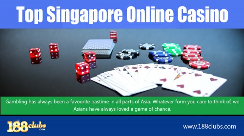 Online casino promotions in Singapore free credit and offers for online betting games  at https://188clubs.com/sg/

Live Casino : 

casino singapore
online casino singapore
online betting singapore
online gambling singapore
casino singapore online
top singapore online casino
top online casino singapore
trusted online casino singapore 2019

Another interesting online casino game is the slot games machine in Singapore. Traditional slot machines are consisting of three or more reels and are regularly operated with coins. This game usually involves matching symbols either on mechanical reels or on video screens. Many different slot machines are available worldwide. Some of them are popular video poker machines and are multi-line slots. However, the method of calculating the payouts varies in every device. In recent years multi-denomination slot machines have been introduced. This machine automatically calculates the number of credits as per the player's selection.

Social Links : 

https://www.youtube.com/channel/UCc9oT4WVKqqKWfmk6H7_kmw
https://www.4shared.com/u/eHndEAhu/singaporecasino88.html
https://www.dailymotion.com/singaporecasino88
http://www.alternion.com/users/casin0singapore/