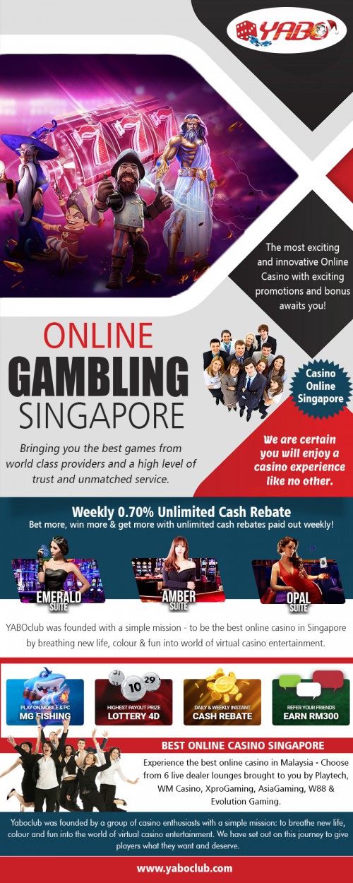 Visiting Popular Online Singapore Online Casino to get more dollar At https://yaboclub.com/sg
Deals us:

casino singapore
singapore casino
singapore online casino
singapore casino games
singapore casino online
casino online singapore
casino singapore online
online casino singapore
best online casino singapore
online betting singapore
online gambling singapore
top singapore online casino
top online casino singapore
top trusted online casino singapore 2019

With the emergence of the online casino, people do not have to fly or drive to a faraway casino to play their favored games. Changing times and innovations resulted in the growth and popularity of internet casinos these days. Considering the present scenario, the online casino has developed as the most entertaining and enticing means to check out several Best Singapore Online Casino under one roof.

Social:

https://www.instagram.com/sportsbetmalaysia/
https://sportsbetmalaysia.tumblr.com
https://www.youtube.com/channel/UCvCRj3mKiItt0JuiqzpAqVg?
https://www.diigo.com/profile/jackpotmalaysia
https://addin.cc/sportsbet-singapore