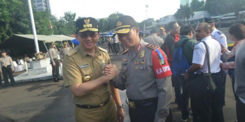 Gubernur DKI Jakarta Basuki Tjahaja Purnama dan Kapolda Metro Jaya Inspektur Jenderal Moechgiyarto