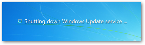 Shutting down Windows Update service