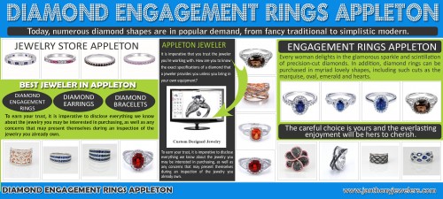 Diamond Engagement Rings Appleton is symbol of romance and true love. And if you want then you can buy your ring from any reputed online jewelry stores for affordable prices and the ring will be delivered at your doorstep on time. Engagement ring is other one of the exciting options to purchase. You can happily present this ring because majority of women like to wear diamond rings as it gives an aesthetic look to your ring and also available at affordable prices. Pop over to this web-site https://janthonyjewelers.com/ for more information on Diamond Engagement Rings Appleton.
Follow Us: https://goo.gl/wRiZ0a
https://goo.gl/fPgMhX
https://goo.gl/9KXV4H
https://goo.gl/RV4X9Y
https://goo.gl/YppKbe