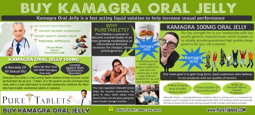 Check this link right here https://www.puretablets.com/Kamagra-Oral-Jelly for more information on Buy Kamagra Oral Jelly. The Kamagra Jelly additionally has long-term results and it typically lasts for approximately 4-6 hrs. Envision having the endurance, strength and a solid erection for hrs at a time and going round after round, you will seem like an entire beginner. Keep the stud in you to life and also kicking with the Kamagra oral jelly. Don't be one of those men that want to carry out better in bed, then wind up doing anything concerning living out their sexual dreams. Take control; enhance your sex life today as well as Buy Kamagra Oral Jelly.
Follow Us : https://ello.co/puretablets
http://intensedebate.com/profiles/superpforcetablets
http://community.thomsonreuters.com/t5/user/viewprofilepage/user-id/323392
http://connect.lulu.com/t5/user/viewprofilepage/user-id/2124502
http://forum.support.xerox.com/t5/user/viewprofilepage/user-id/134116