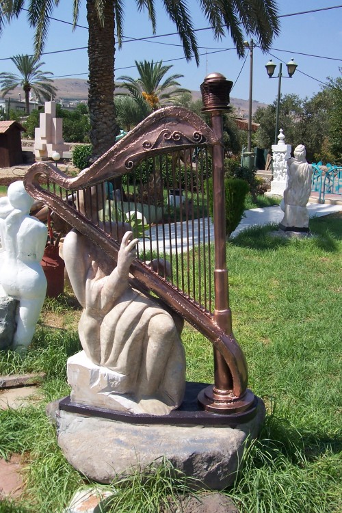 Playing the Harp by Shimon Drory